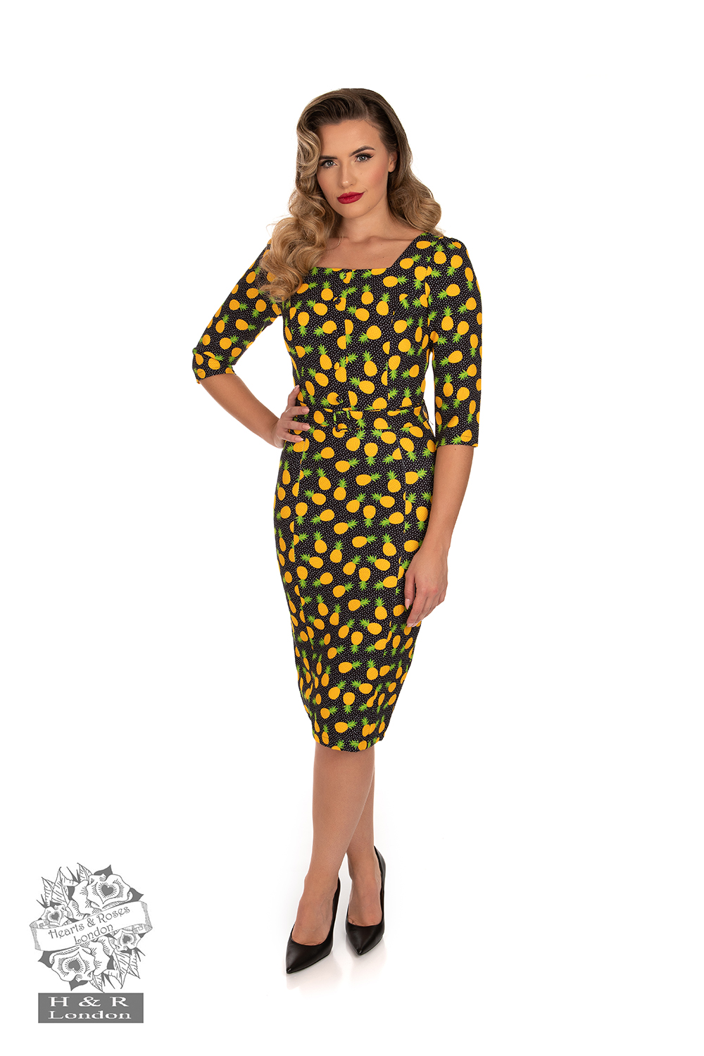 Zesty Lemon Wiggle Dress